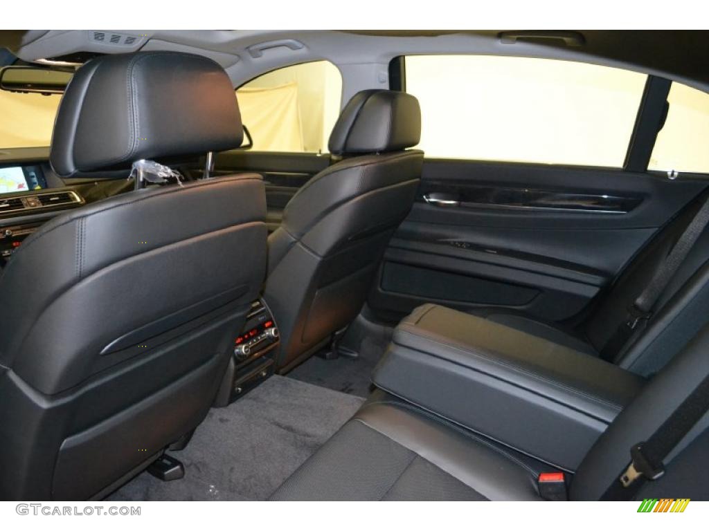 Black Nappa Leather Interior 2011 BMW 7 Series 750Li Sedan Photo #49487046