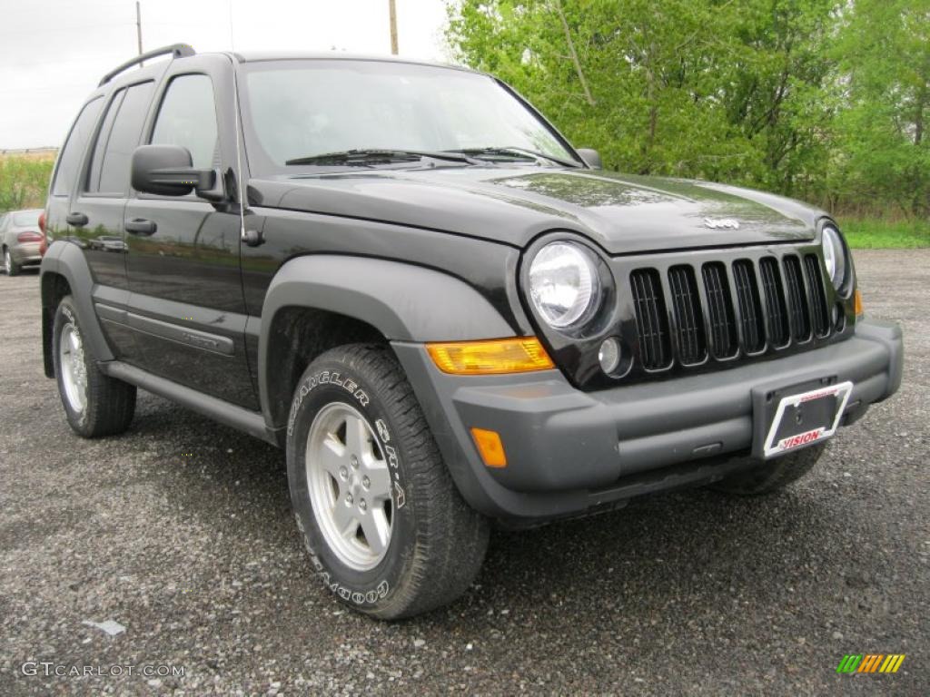 Black 2006 Jeep Liberty Sport 4x4 Exterior Photo #49487067
