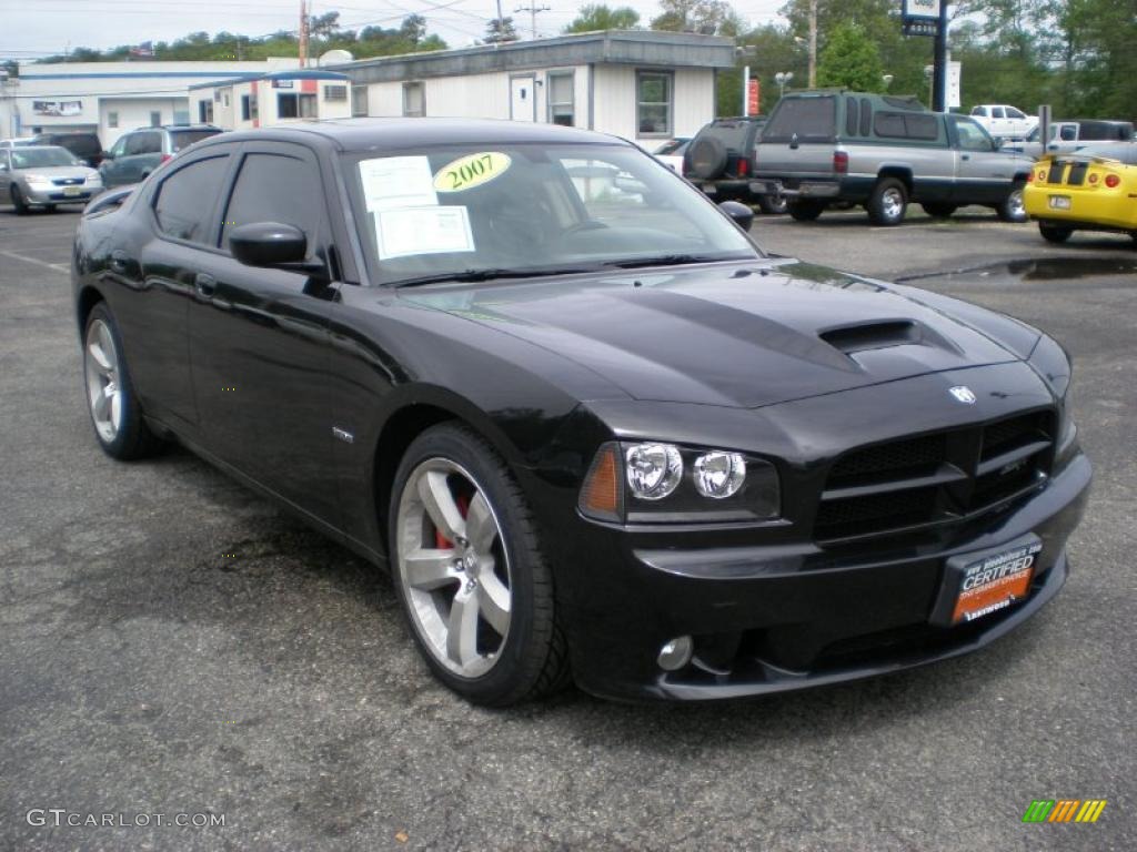 Brilliant Black Crystal Pearl 2007 Dodge Charger SRT-8 Exterior Photo #49487091