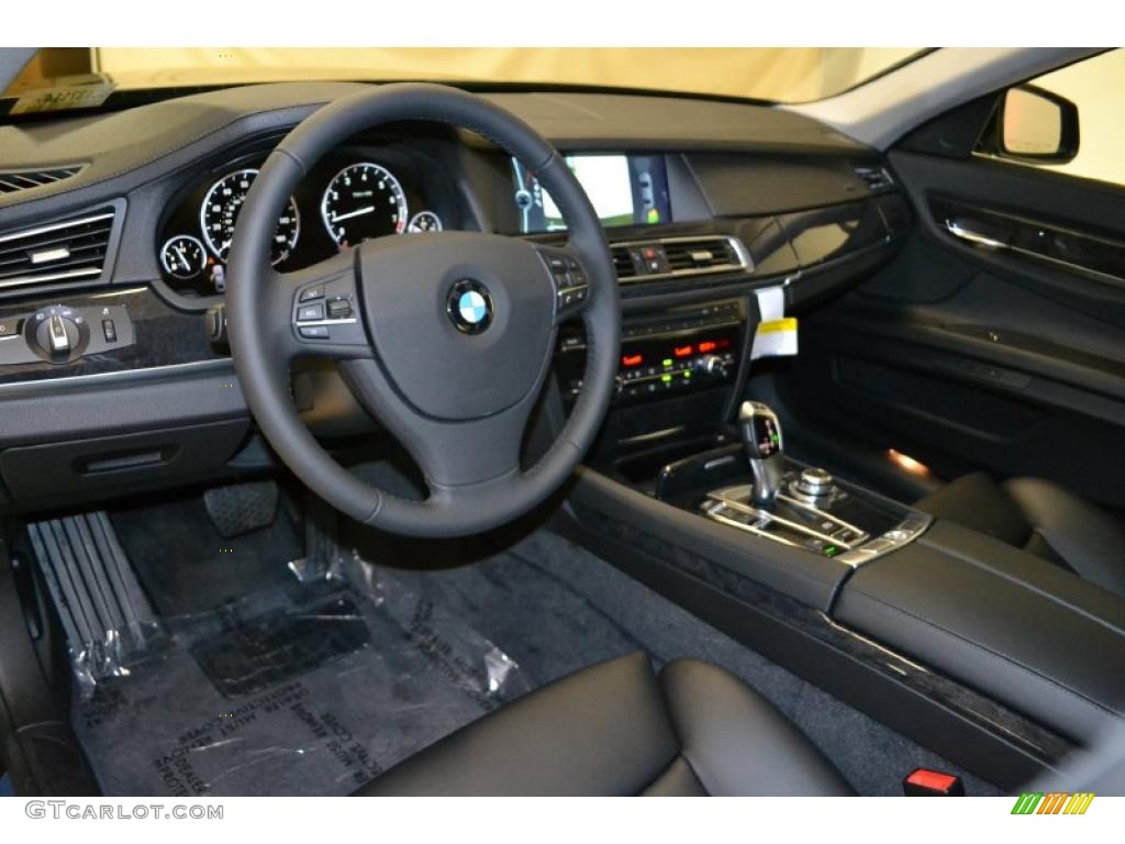 Black Nappa Leather Interior 2011 BMW 7 Series 750i Sedan Photo #49487790