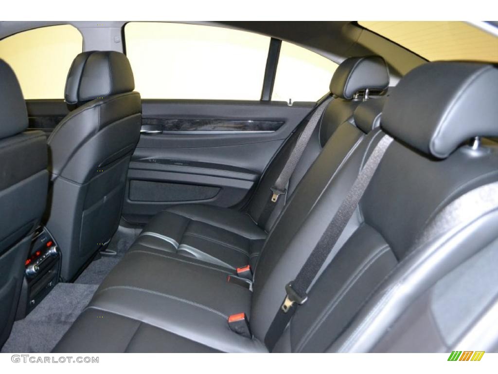 Black Nappa Leather Interior 2011 BMW 7 Series 750i Sedan Photo #49487874