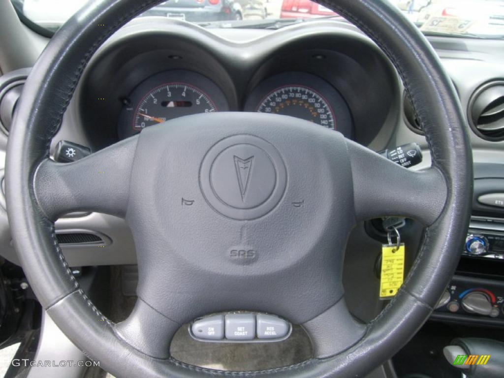 2003 Pontiac Grand Am GT Coupe Dark Pewter Steering Wheel Photo #49488237