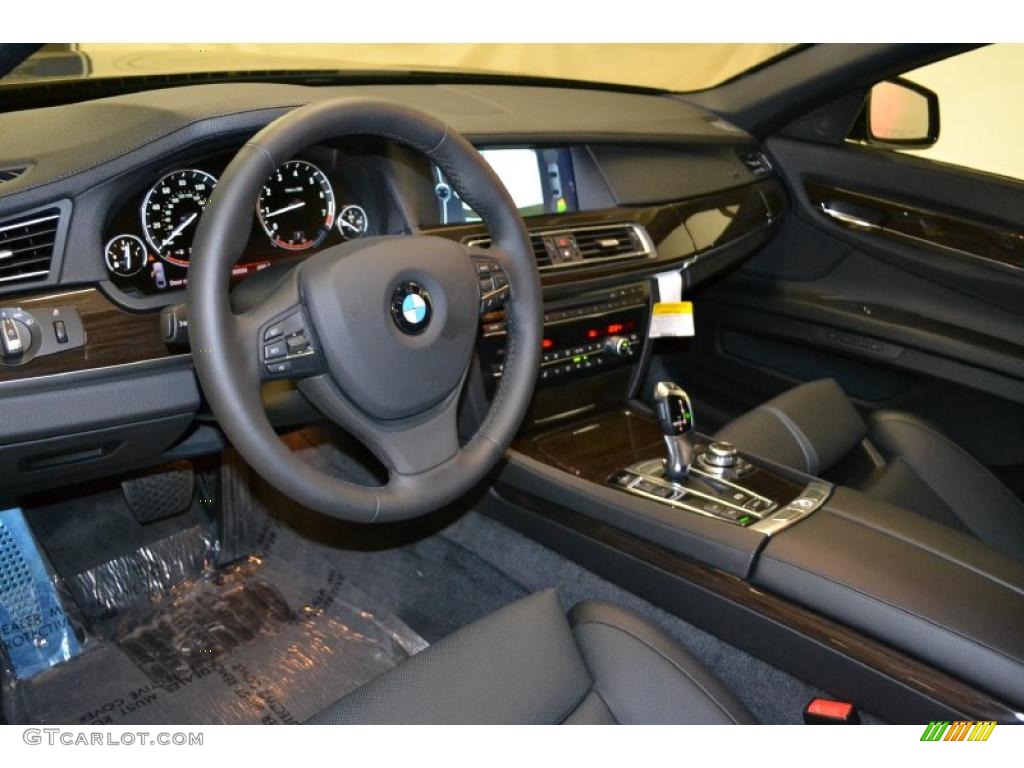 Black Nappa Leather Interior 2011 BMW 7 Series 750Li Sedan Photo #49489425