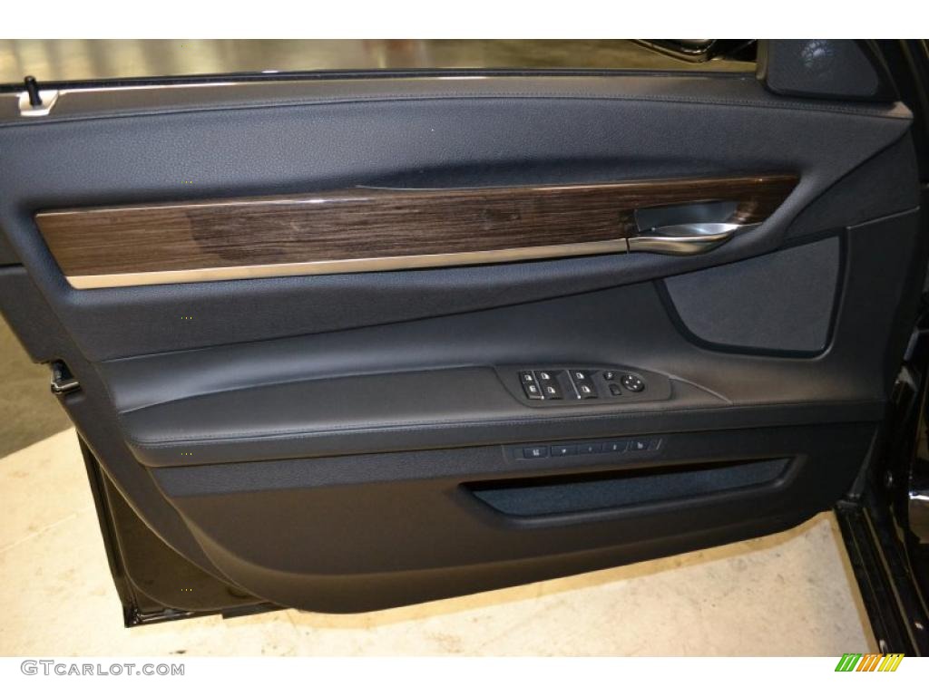 2011 BMW 7 Series 750Li Sedan Black Nappa Leather Door Panel Photo #49489467