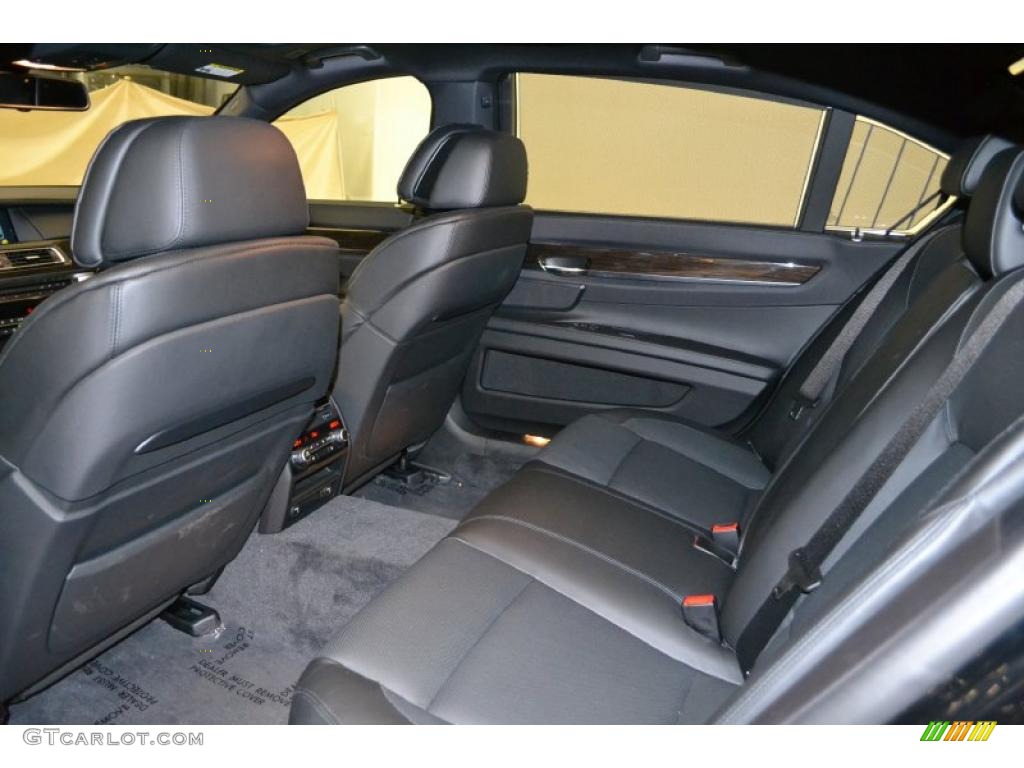Black Nappa Leather Interior 2011 BMW 7 Series 750Li Sedan Photo #49489482