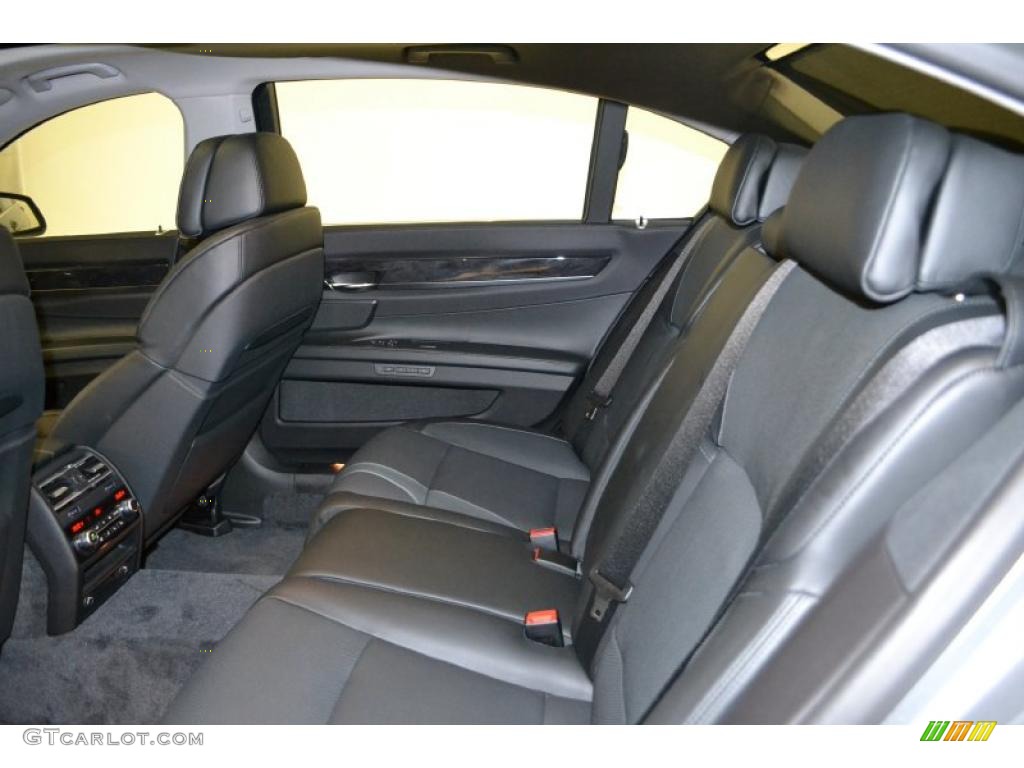 Black Nappa Leather Interior 2011 BMW 7 Series 750Li Sedan Photo #49489920