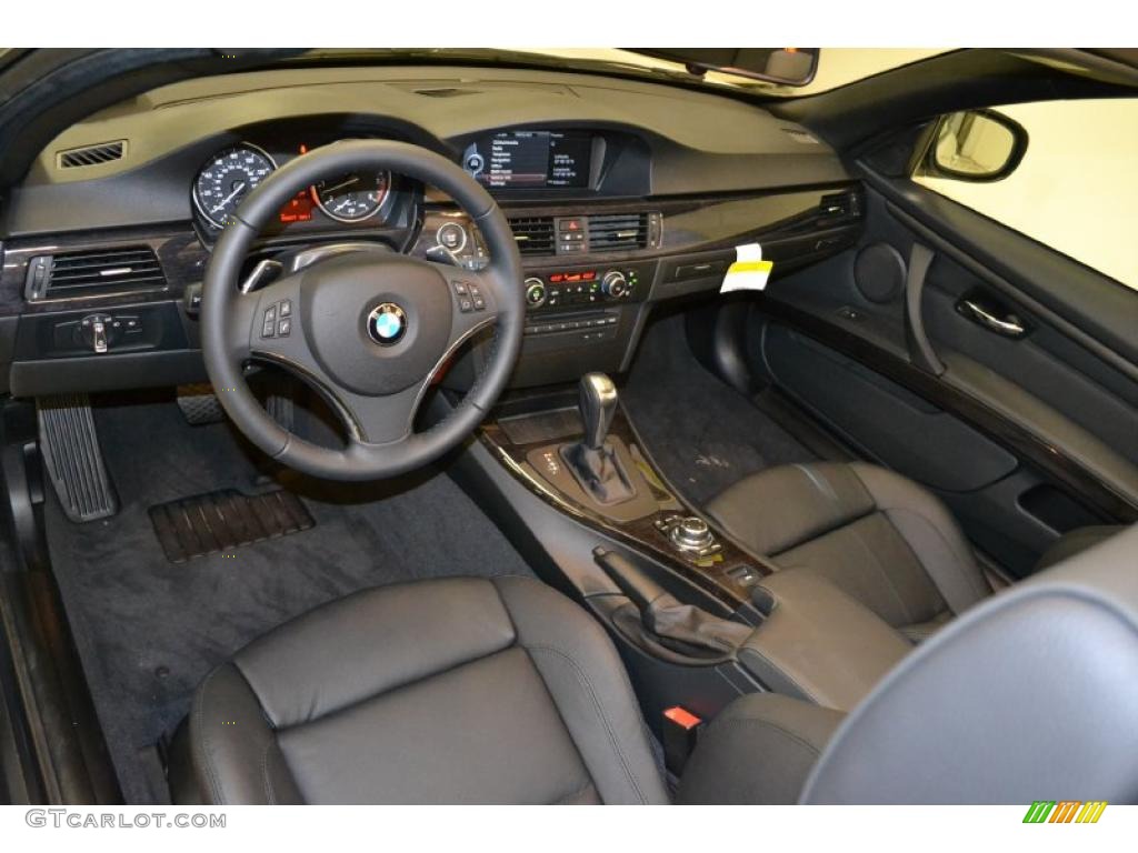 Black Interior 2011 BMW 3 Series 335i Convertible Photo #49490196