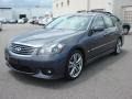 2008 Blue Slate Infiniti M 45 S Sedan  photo #6