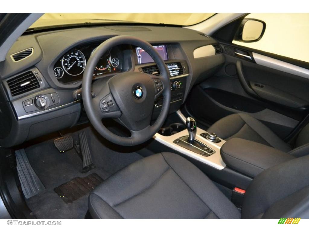 Black Interior 2011 BMW X3 xDrive 28i Photo #49490901