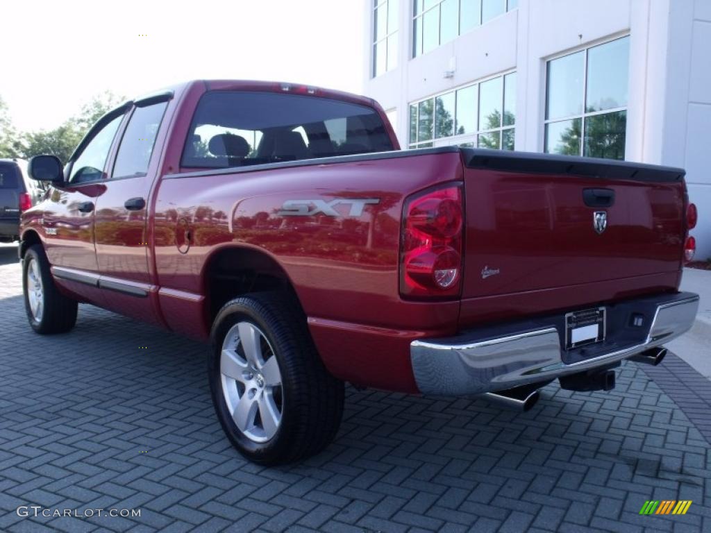 2008 Ram 1500 SXT Quad Cab - Blaze Red Crystal Pearl / Medium Slate Gray photo #3