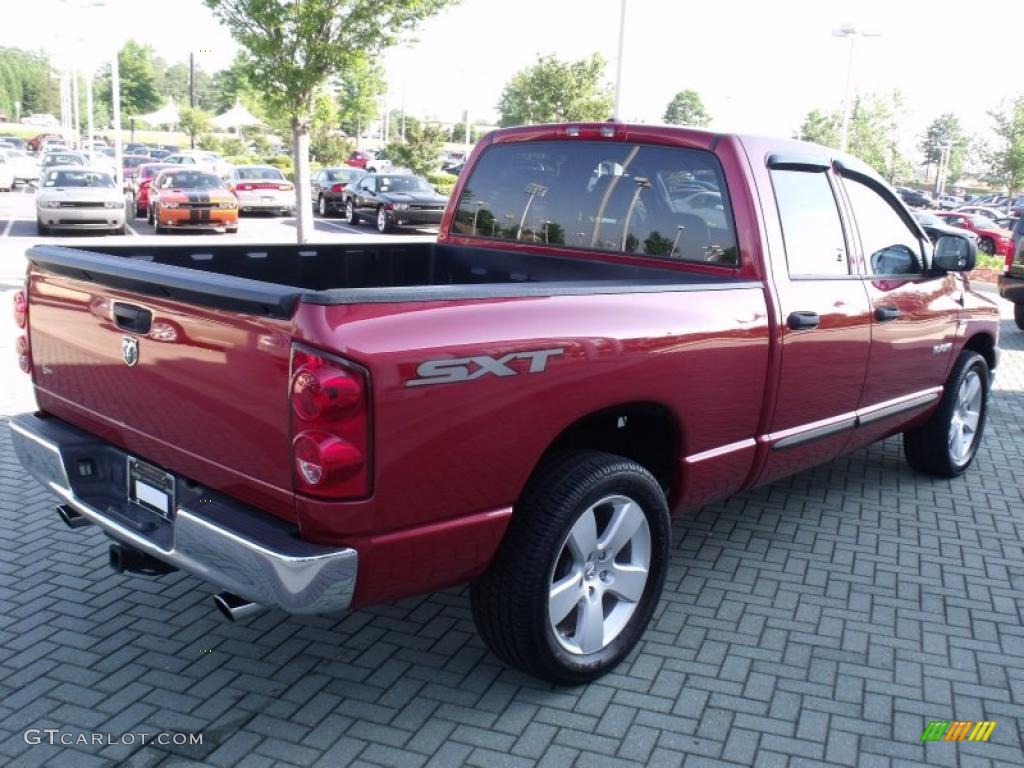 2008 Ram 1500 SXT Quad Cab - Blaze Red Crystal Pearl / Medium Slate Gray photo #5