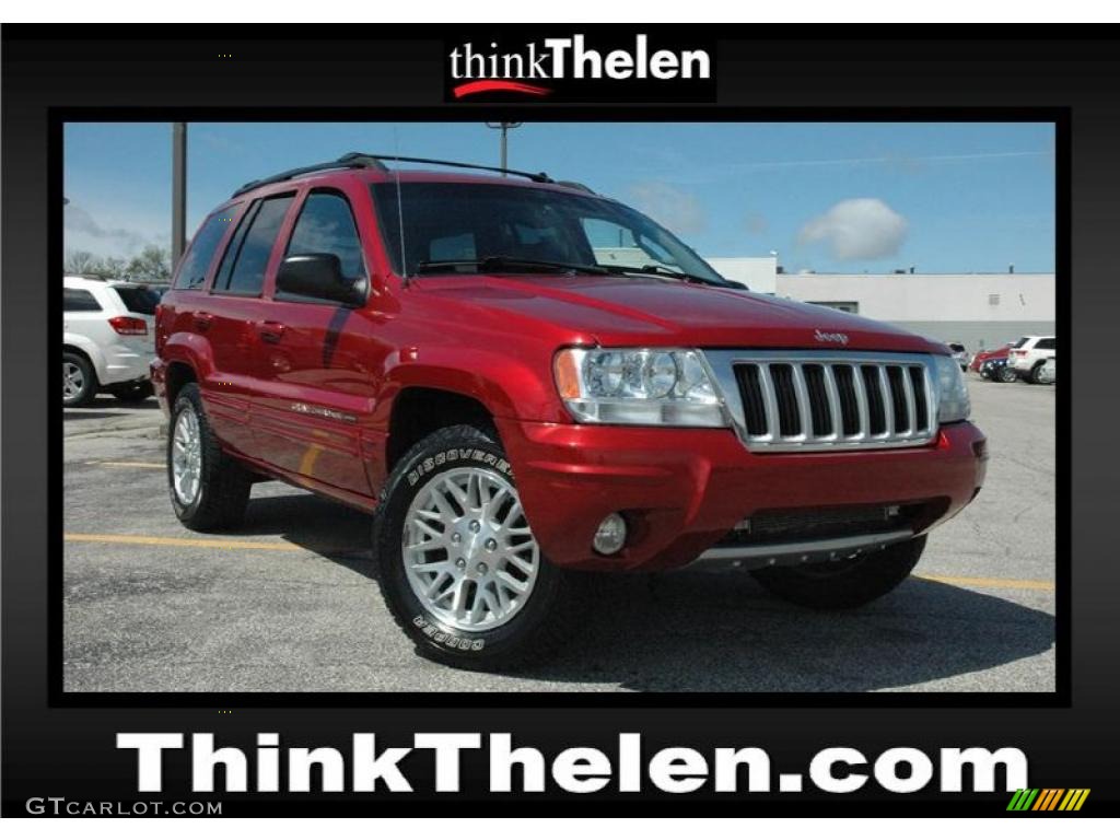 2004 Grand Cherokee Limited 4x4 - Inferno Red Pearl / Dark Slate Gray photo #1