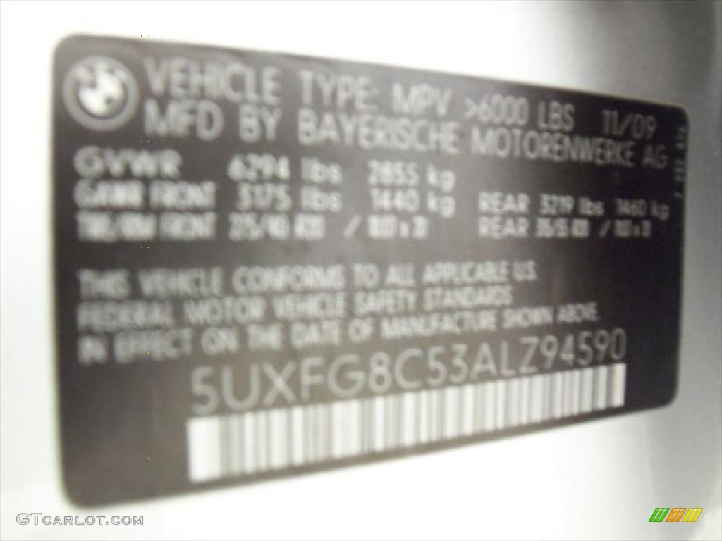 2010 X6 xDrive50i - Titanium Silver Metallic / Black photo #13