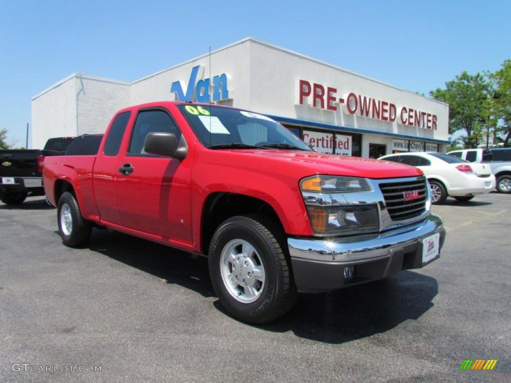 2006 Canyon SL Extended Cab - Fire Red / Dark Pewter photo #1
