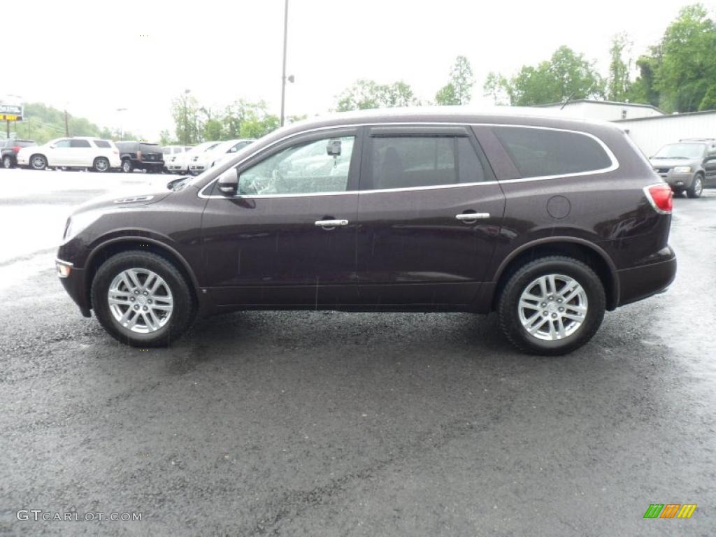 2009 Enclave CX AWD - Dark Crimson Metallic / Dark Titanium/Titanium photo #4