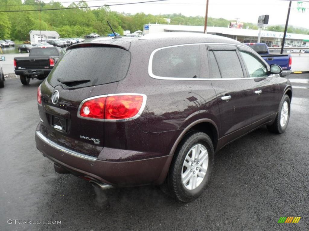 2009 Enclave CX AWD - Dark Crimson Metallic / Dark Titanium/Titanium photo #7