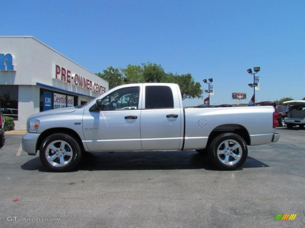 2008 Ram 1500 Sport Quad Cab - Bright Silver Metallic / Medium Slate Gray photo #4