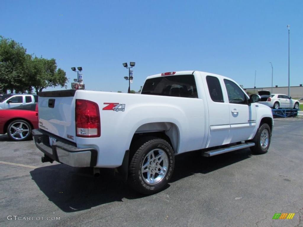 Summit White 2009 GMC Sierra 1500 SLE Z71 Extended Cab 4x4 Exterior Photo #49497171