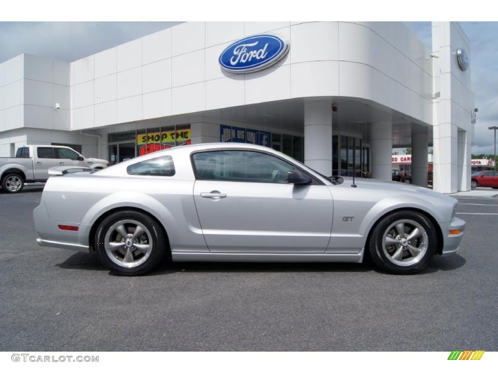 Satin Silver Metallic 2007 Ford Mustang GT Premium Coupe Exterior Photo #49497777