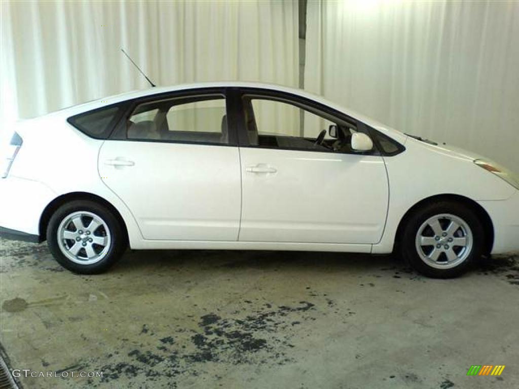 2005 Prius Hybrid - Super White / Ivory/Brown photo #16