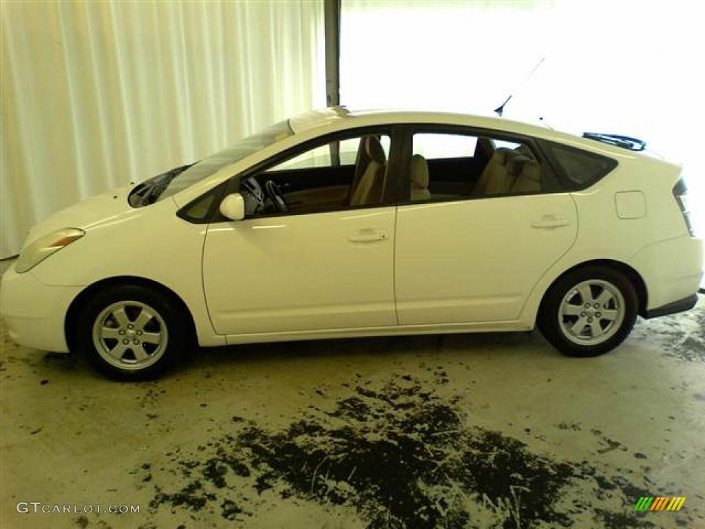 2005 Prius Hybrid - Super White / Ivory/Brown photo #17