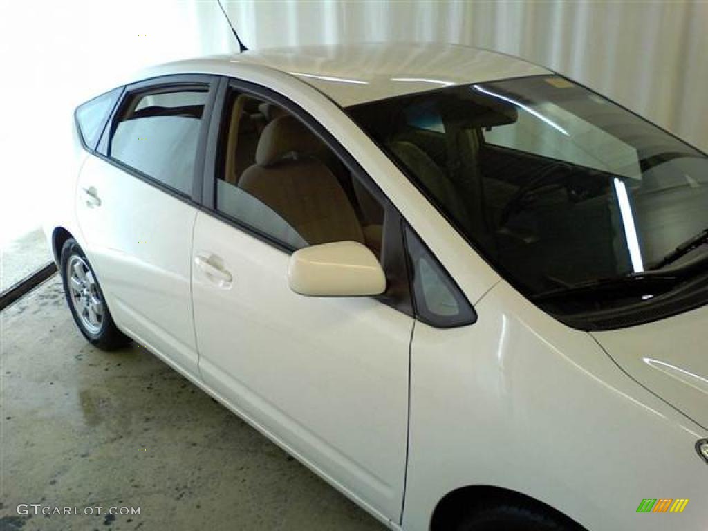 2005 Prius Hybrid - Super White / Ivory/Brown photo #19