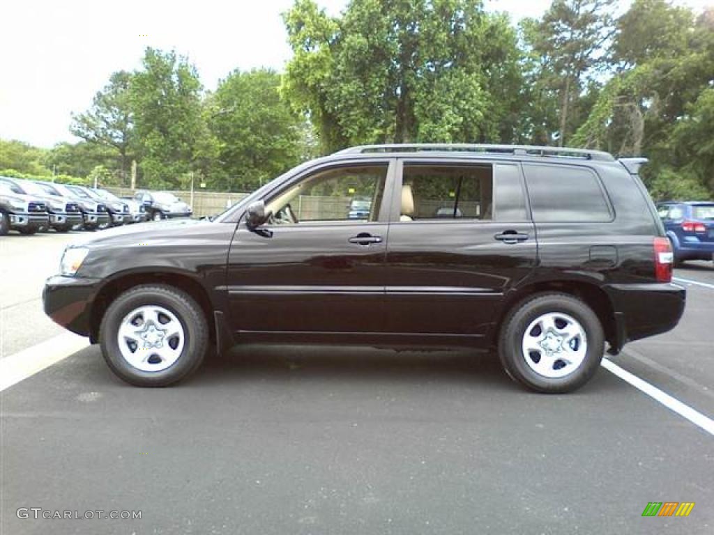 Black 2007 Toyota Highlander Standard Highlander Model Exterior Photo #49498899