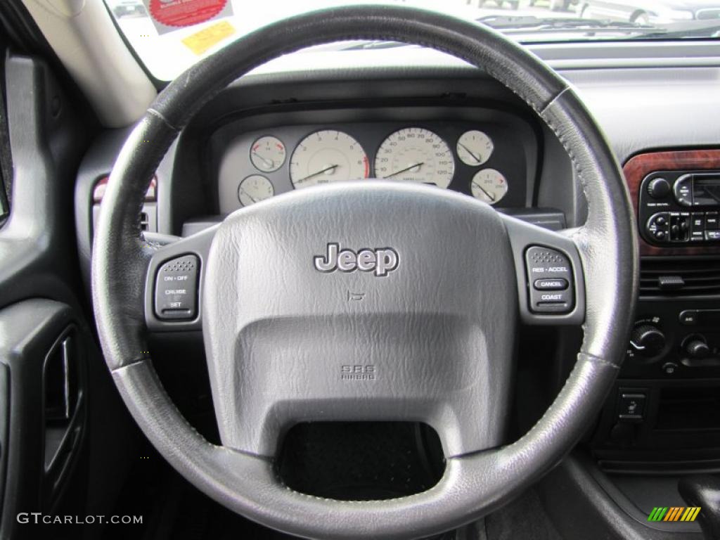 2004 Jeep Grand Cherokee Limited 4x4 Dark Slate Gray Steering Wheel Photo #49502841