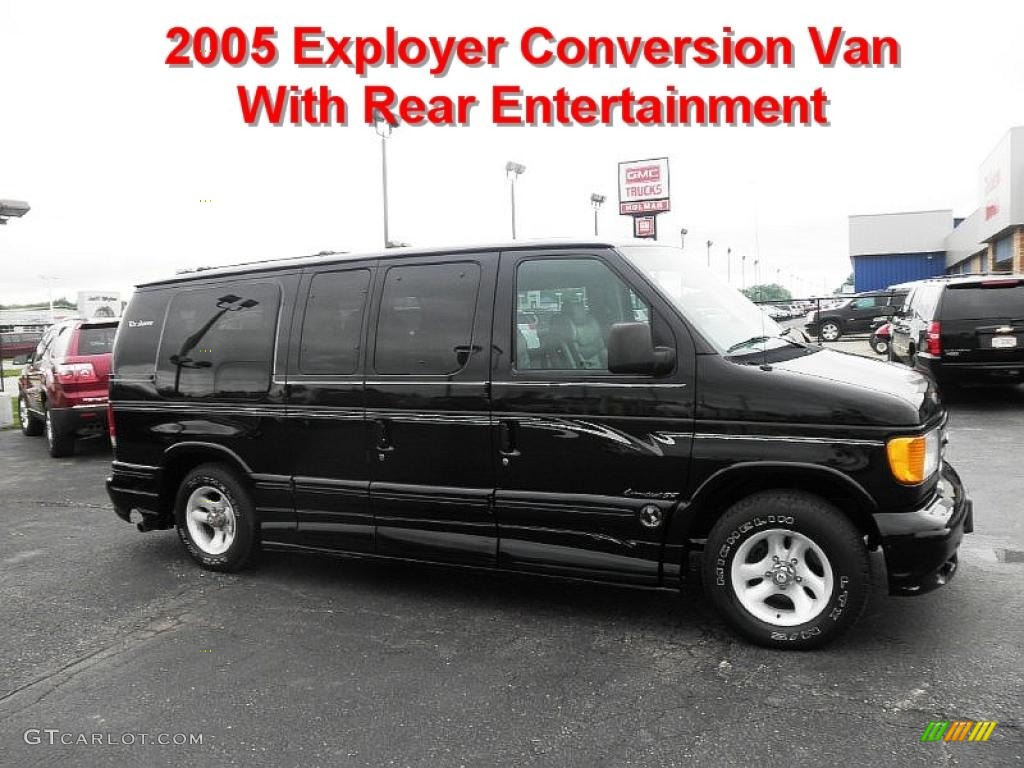 2005 E Series Van E150 Conversion - Black Cleacoat / Medium Flint photo #1