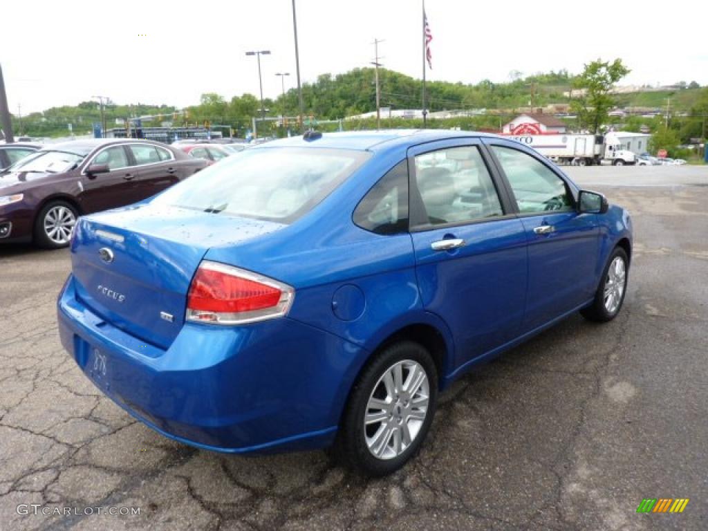 2010 Focus SEL Sedan - Blue Flame Metallic / Medium Stone photo #4