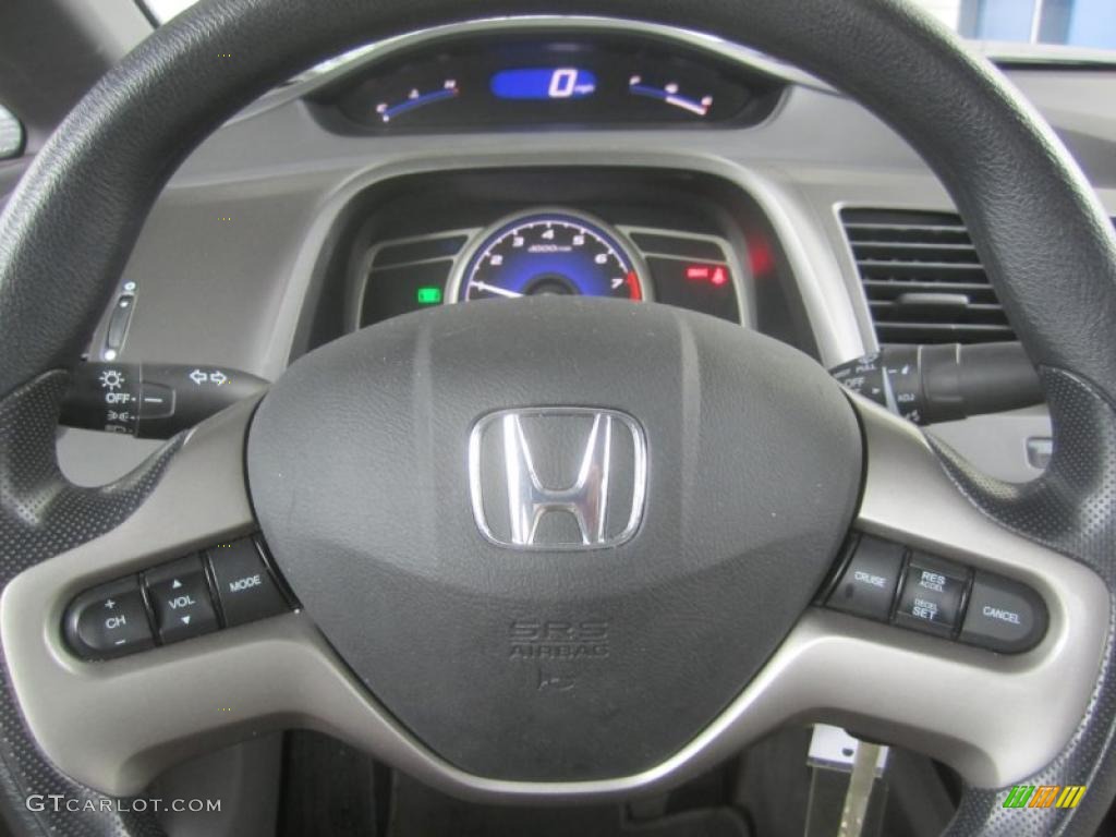 2008 Honda Civic EX Sedan Gray Steering Wheel Photo #49509651