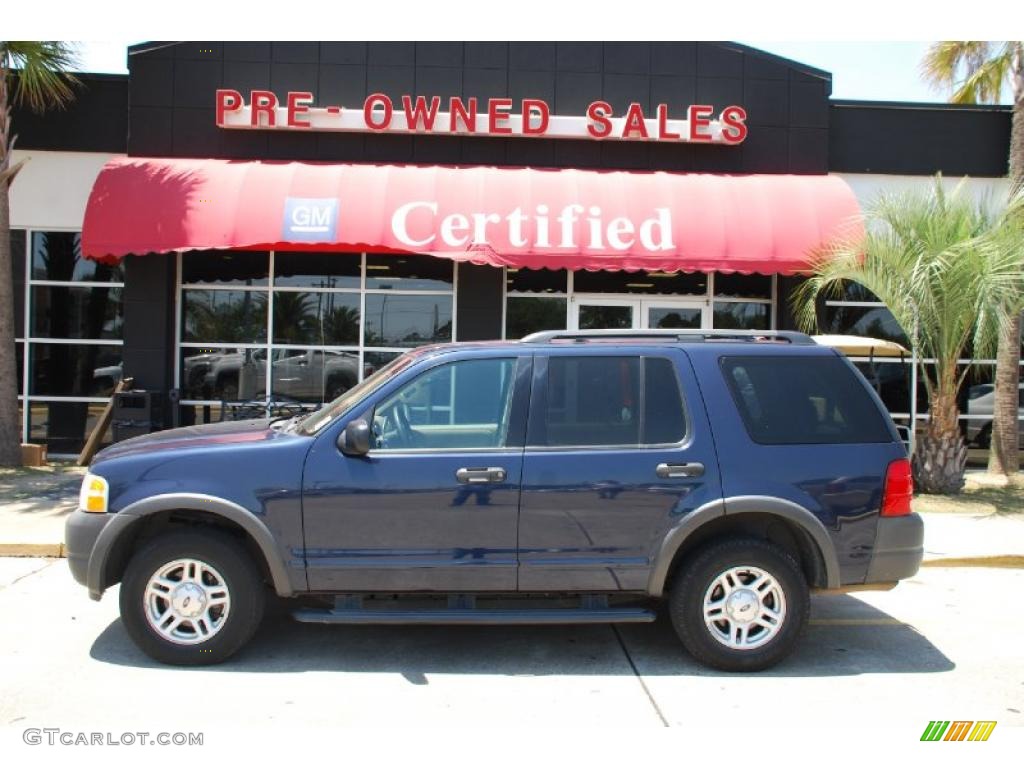 2003 Explorer XLS - True Blue Metallic / Medium Parchment Beige photo #1