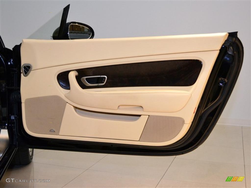 2009 Bentley Continental GTC Mulliner Magnolia/Beluga Door Panel Photo #49515728