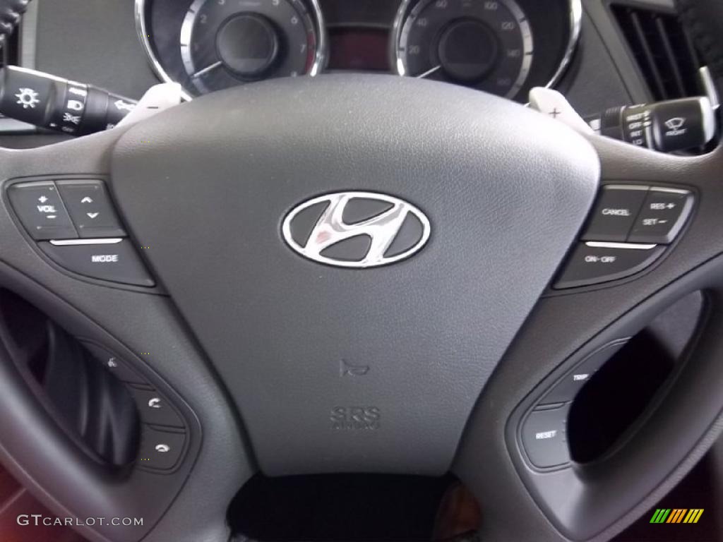 2011 Sonata SE 2.0T - Midnight Black / Black photo #25