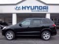 Phantom Black Metallic 2011 Hyundai Santa Fe SE Exterior
