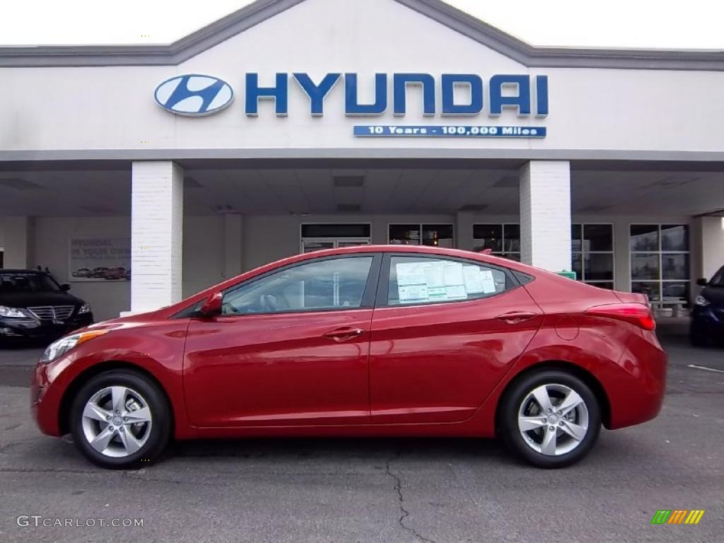 Red Allure 2011 Hyundai Elantra GLS Exterior Photo #49516925