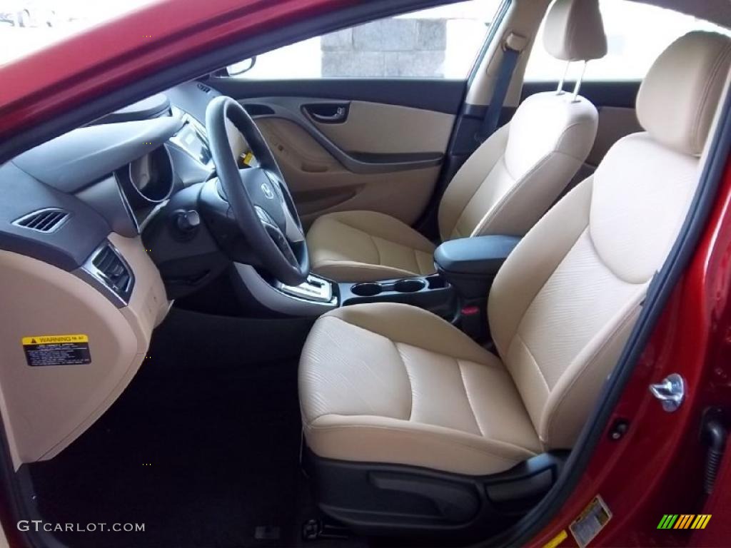 Beige Interior 2011 Hyundai Elantra GLS Photo #49517093