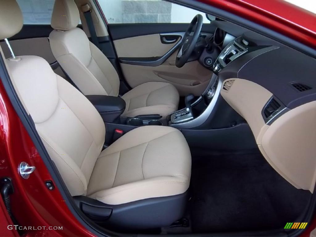 Beige Interior 2011 Hyundai Elantra GLS Photo #49517180