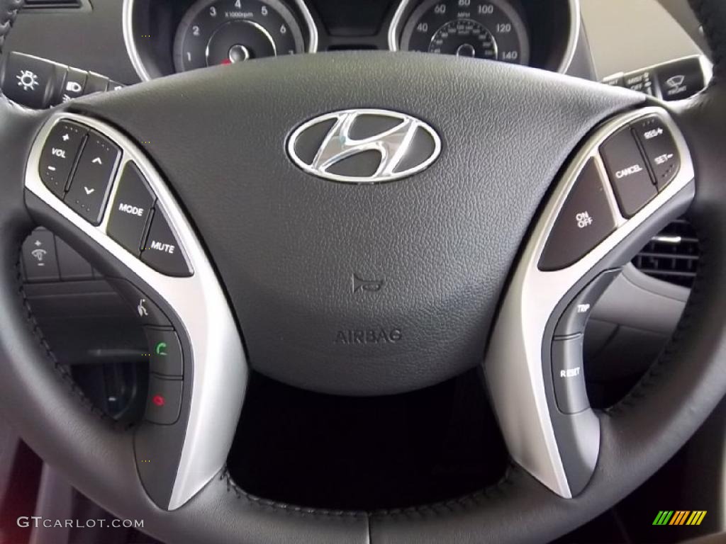 2011 Hyundai Elantra Limited Gray Steering Wheel Photo #49517681