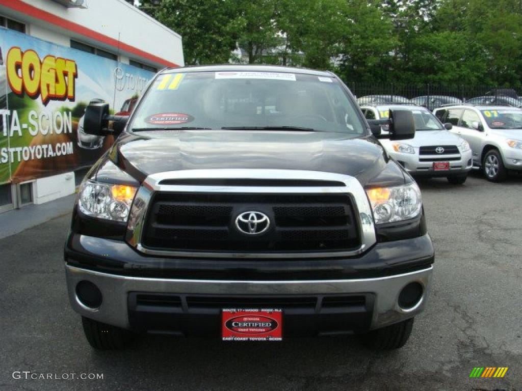 2010 Tundra Double Cab 4x4 - Black / Sand Beige photo #2