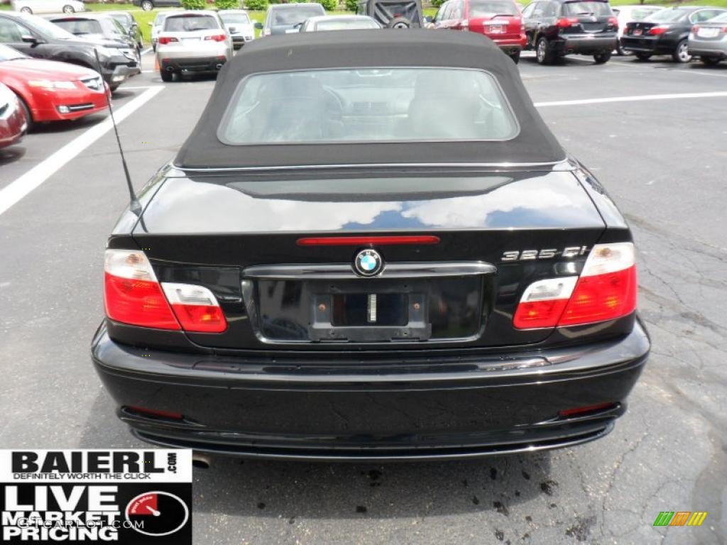 2002 3 Series 325i Convertible - Jet Black / Black photo #6