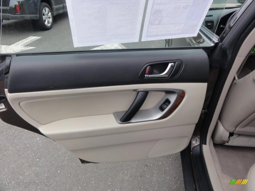 2008 Subaru Outback 3.0R L.L.Bean Edition Wagon Warm Ivory Door Panel Photo #49524095