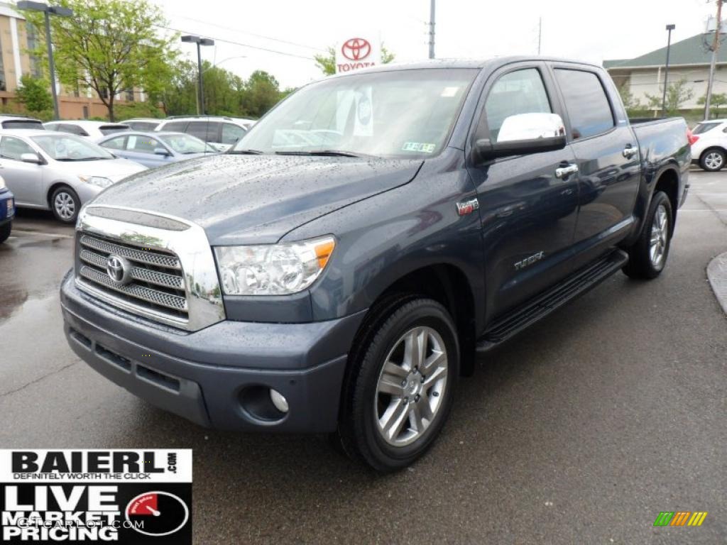 2008 Tundra Limited CrewMax 4x4 - Slate Gray Metallic / Graphite Gray photo #3