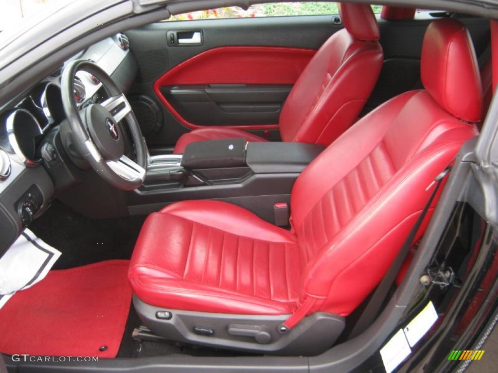 2005 Mustang GT Premium Convertible - Black / Red Leather photo #12