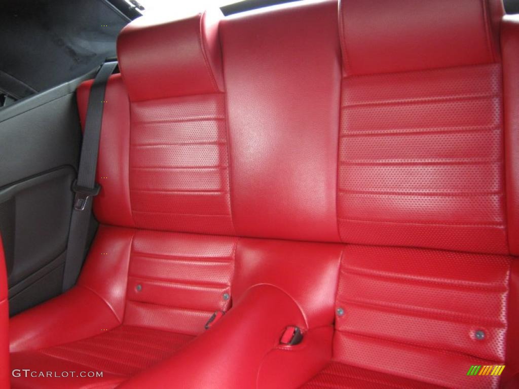 Red Leather Interior 2005 Ford Mustang GT Premium Convertible Photo #49524809