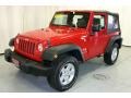 2008 Flame Red Jeep Wrangler X 4x4  photo #17