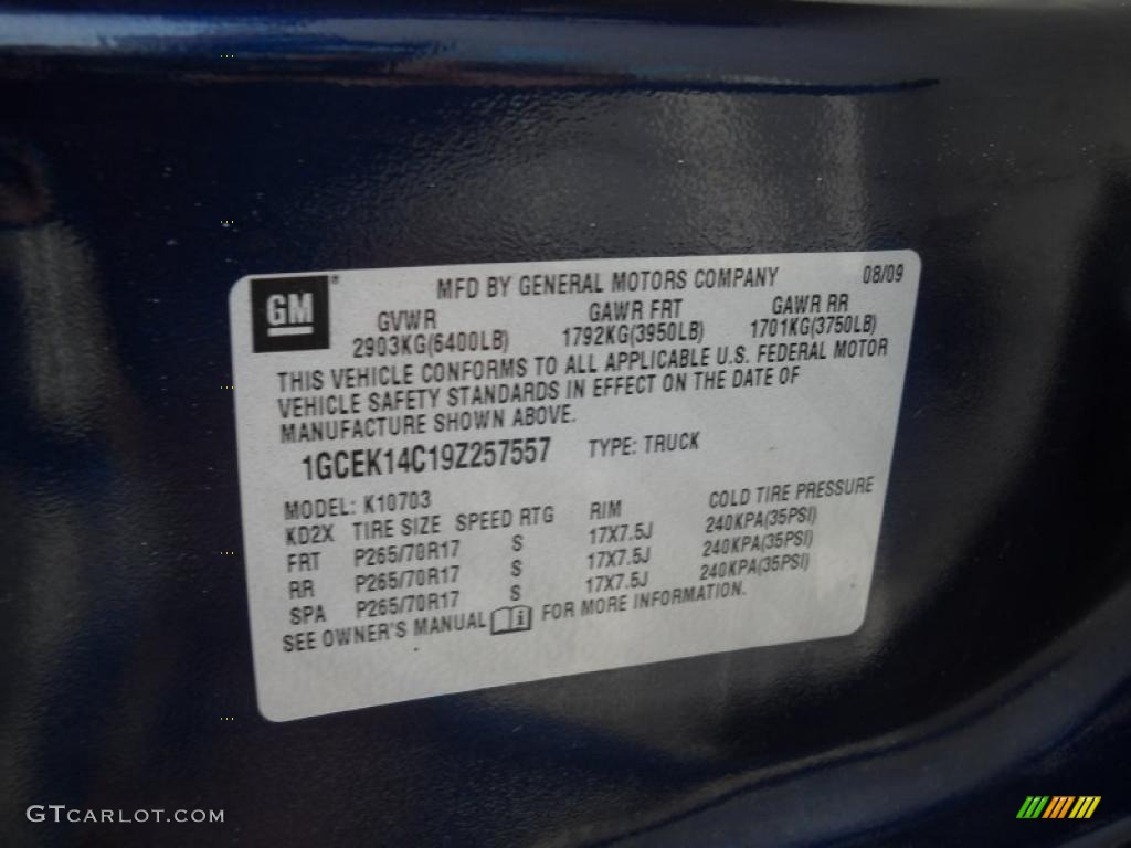 2009 Chevrolet Silverado 1500 LS Regular Cab 4x4 Info Tag Photos
