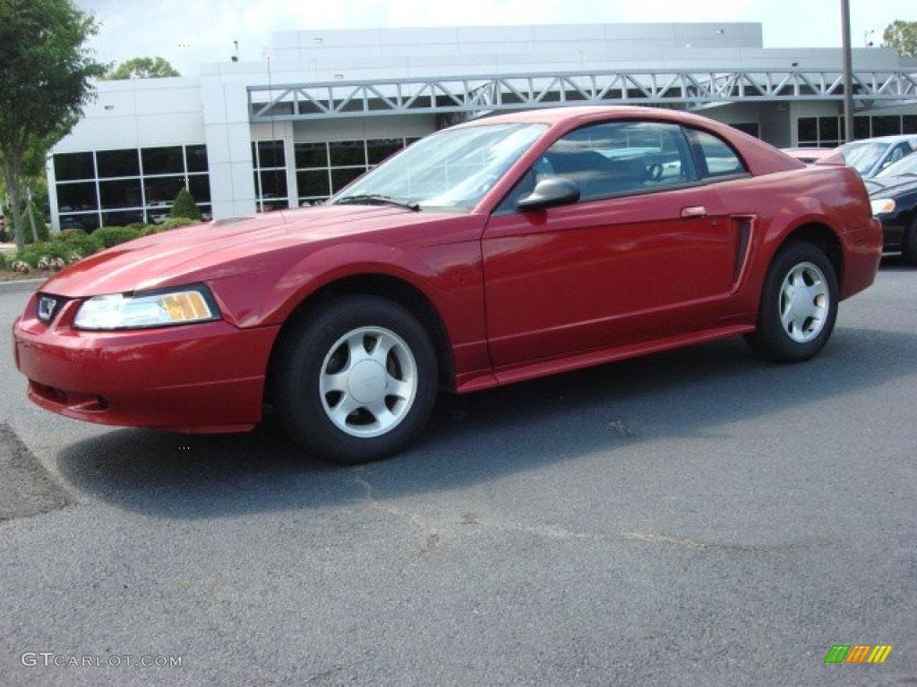 2000 Mustang V6 Coupe - Performance Red / Medium Parchment photo #2
