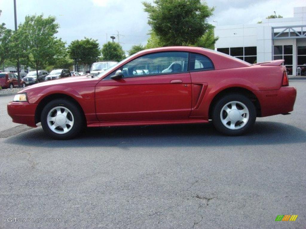 2000 Mustang V6 Coupe - Performance Red / Medium Parchment photo #3