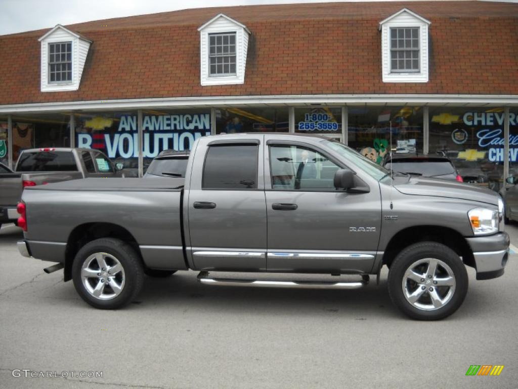 2008 Ram 1500 Big Horn Edition Quad Cab 4x4 - Mineral Gray Metallic / Medium Slate Gray photo #2